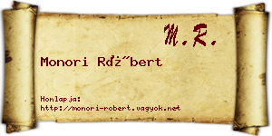 Monori Róbert névjegykártya