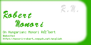 robert monori business card